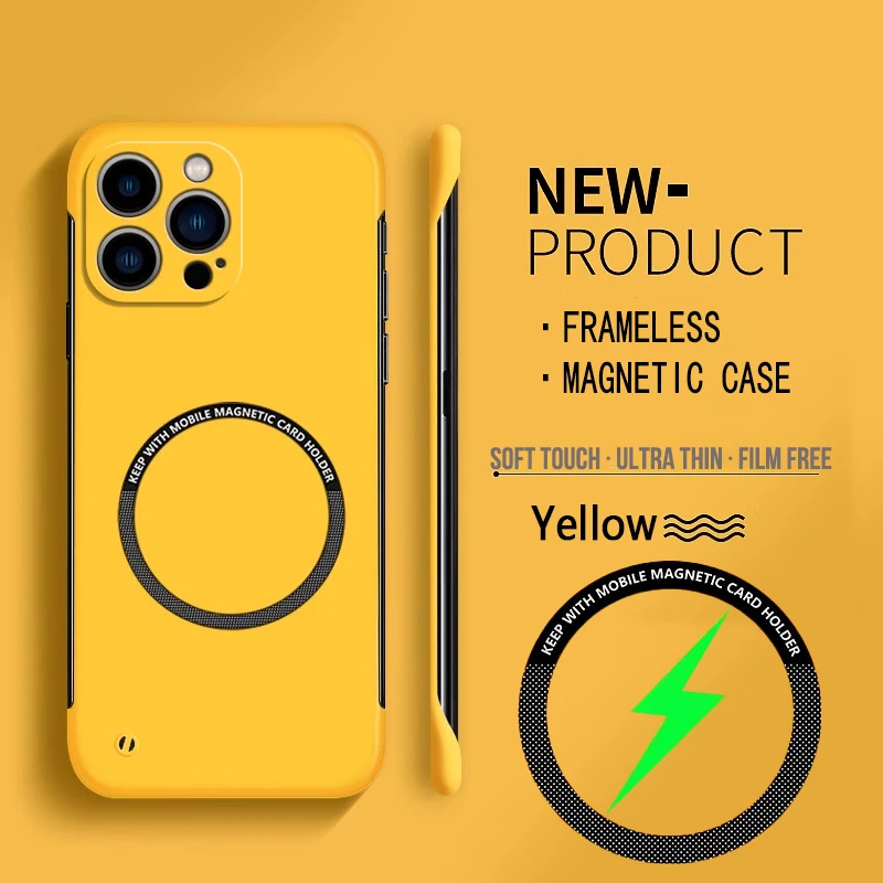 Ultra Thin Frameless Phone Cover - Per Magsafe Custodia magnetica per telefono