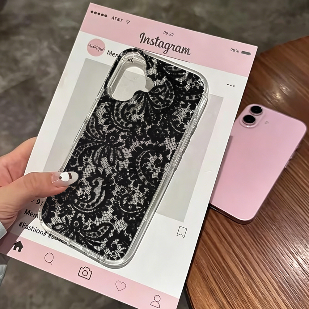 Clear Shockproof Bumper Case - Custodia Trasparente INS con Fiori in