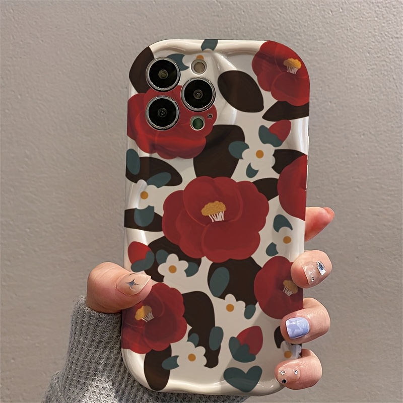Vintage Floral Pattern Soft Case - Custodia per telefono con motivo a