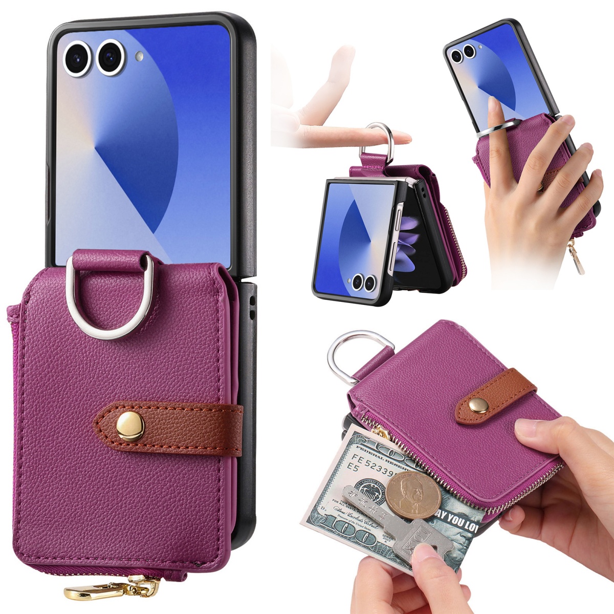 Custodia di Lusso Porta Carte  - Leather Wallet Card Holder Phone Cover recensione e prezzo